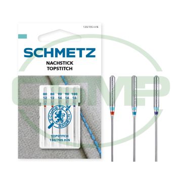 SCHMETZ TOPSTITCH SIZE 80-100 PACK OF 5 CARDED