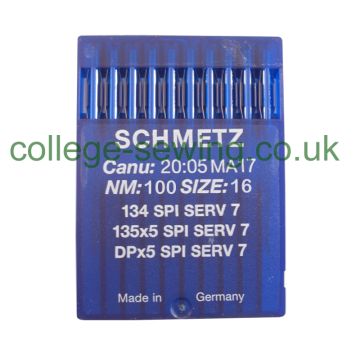 134 SPI SERV7 SIZE 100 PACK OF 10 NEEDLES SCHMETZ