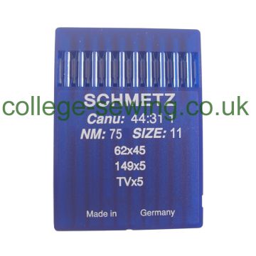 149X5 SIZE 75 PACK OF 10 NEEDLES SCHMETZ