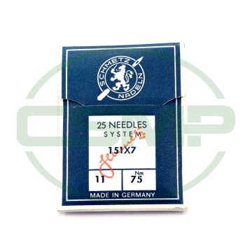 151X7 SIZE 75 = 60M PACK OF 10 NEEDLES SCHMETZ