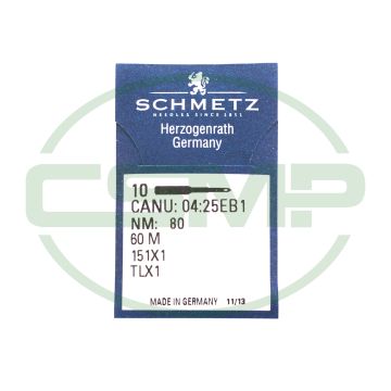 151X7 SIZE 80 = 60M PACK OF 10 NEEDLES SCHMETZ