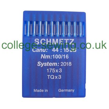 175X3 SIZE 100 PACK OF 10 NEEDLES SCHMETZ