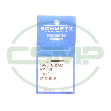 190LR SIZE 150 PACK OF 10 NEEDLES SCHMETZ