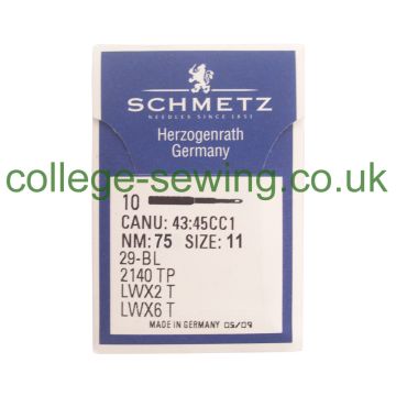 29-34 SIZE 75 PACK OF 10 NEEDLES SCHMETZ