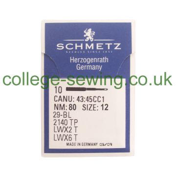 29-34 SIZE 80 PACK OF 10 NEEDLES SCHMETZ