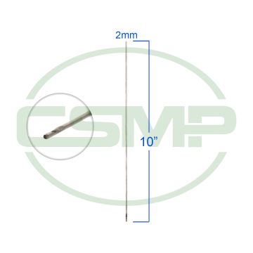 2MM HOLLOW SPIRAL CLOTH DRILL 10"