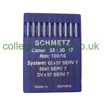 62X57 SERV7 SIZE 100 PACK OF 10 NEEDLES SCHMETZ