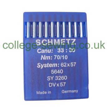 62X57 SIZE 70 PACK OF 10 NEEDLES SCHMETZ