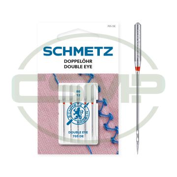 SCHMETZ DOUBLE EYE SIZE 80 PACK OF 5 CARDED