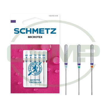 SCHMETZ MICROTEX SIZE 60-80 PACK OF 5 CARDED