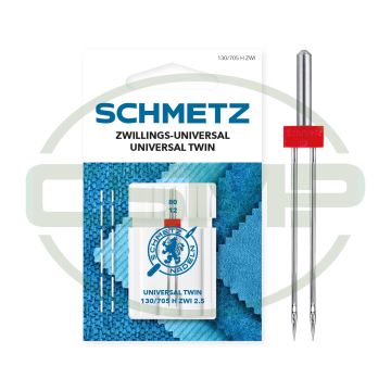 SCHMETZ TWIN 2.5MM SIZE 80 PACK OF 1 CARDED