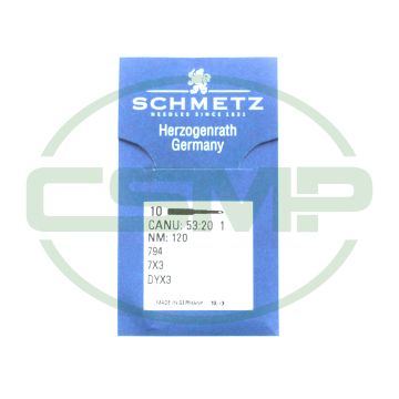 7X3 SIZE 120 PACK OF 10 NEEDLES SCHMETZ