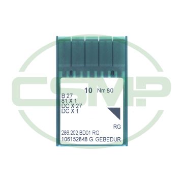 B27GEBEDURX80 GROZ BECKERT PACK OF 10 NEEDLES