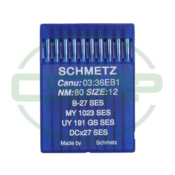 B27SES SIZE 80 PACK OF 10 NEEDLES SCHMETZ