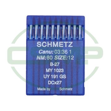 B27 SIZE 80 PACK OF 10 NEEDLES SCHMETZ