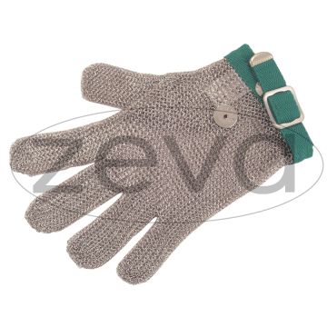 ZEVA 5 FINGER CHAINMAIL GLOVE GREEN EX SMALL