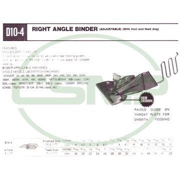 D10-4X18-4MM RIGHT ANGLE BINDER DAIKO