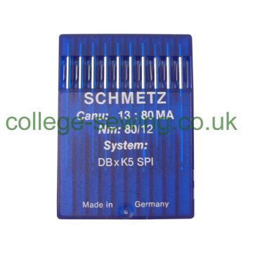 DBXK5SPI SIZE 80 PACK OF 10 NEEDLES SCHMETZ