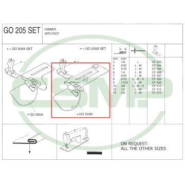 G0205BX3L 3mm (L) HEMMER - LIGHT ONLY