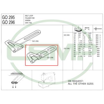 G0296 25mm-12mm BELT LOOP FOLDER MEDIUM/HEAVY - CLEARANCE PRICE