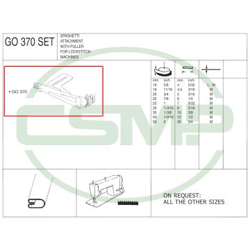 G0370 20mm-5mm SPAGHETTI ATTACHMENT - MEDIUM - CLEARANCE PRICE