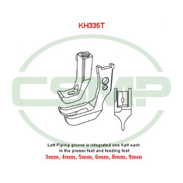 KH335TGX5MM PIPING FOOT SET PFAFF 1245