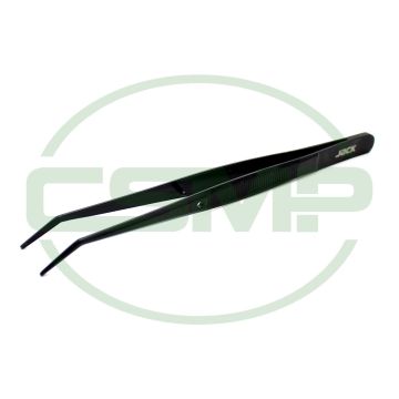 TWE6 6" BENT TWEEZER DE LUXE JACK WITH SIDE GRIP