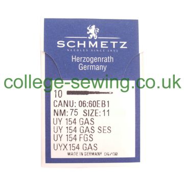 UY154GAS SIZE 75 PACK OF 10 NEEDLES SCHMETZ